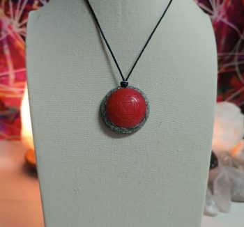 OrgoChakra Wurzelform Halbkugel Anhänger oder Schlüsselanhänger 15 gr.